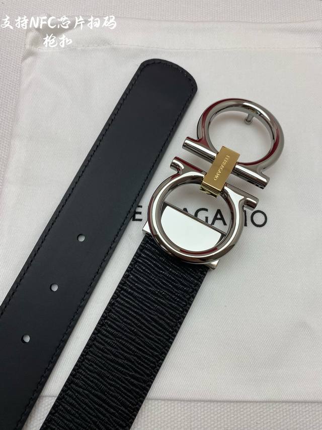 f3.5Cm High-end custom men's belt, double-sided imported cowhide, you can choose