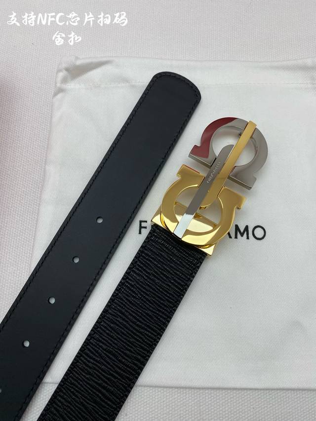 f3.5Cm High-end custom men's belt, double-sided imported cowhide, you can choose