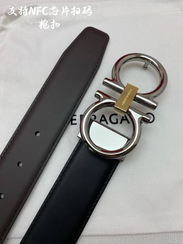 f3.5Cm High-end custom men's belt, double-sided imported cowhide, you can choose