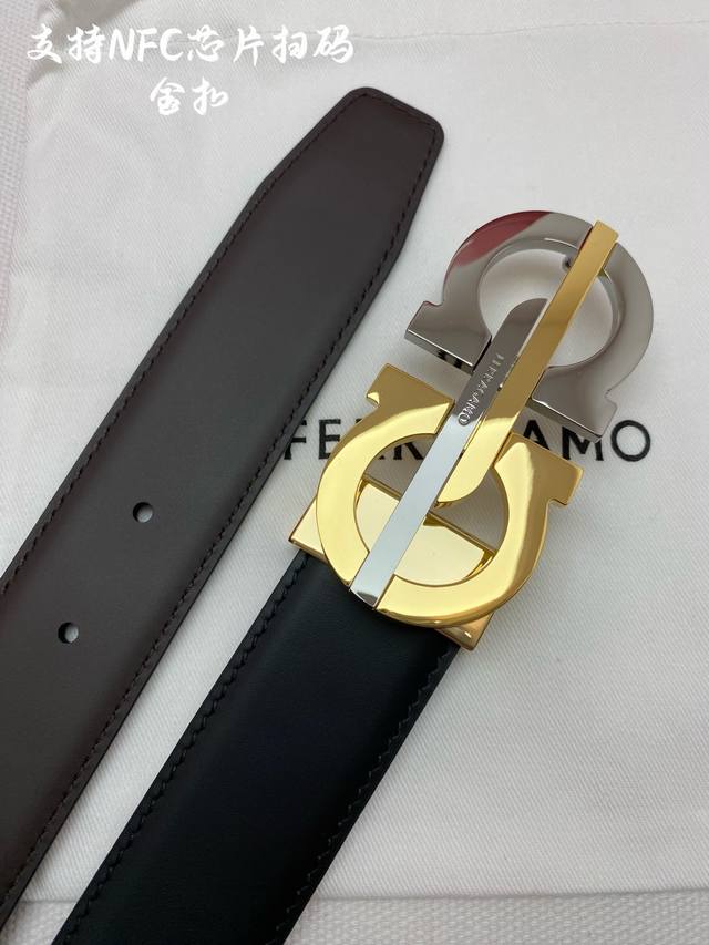 f3.5Cm High-end custom men's belt, double-sided imported cowhide, you can choose