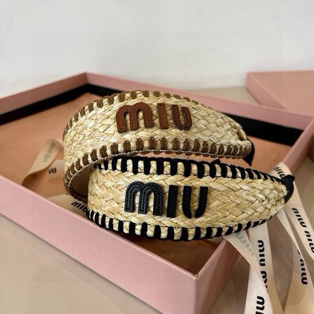Miumiu Miu Miu raffia headband