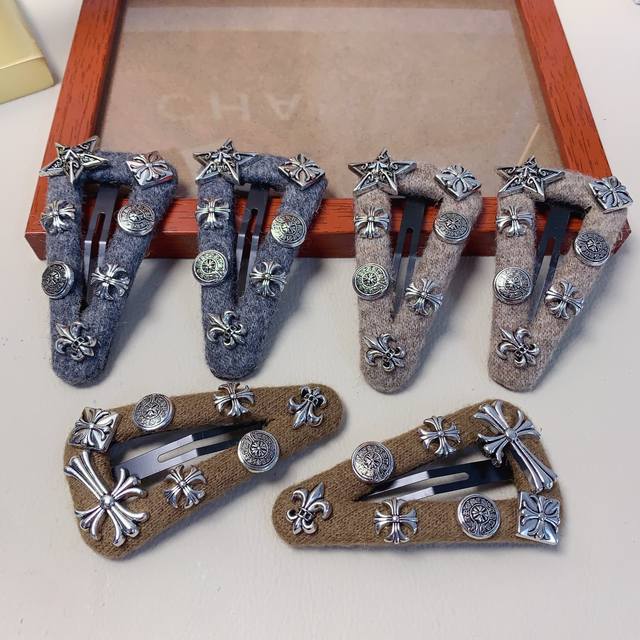 Chrome Hearts Hair Clip Wool Press Clip Bb Clip Side Clip Daily Exquisite Small