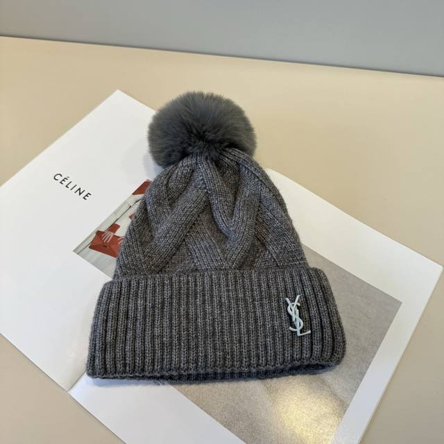Ysl Saint Laurent 2025 early spring new simple woolen hat, new arrival, big bran