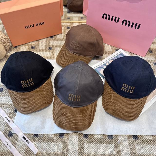 Miumiu original new style baseball cap, authentic mold customization, original w