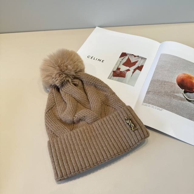 Ysl Saint Laurent 2025 early spring new simple woolen hat, new arrival, big bran