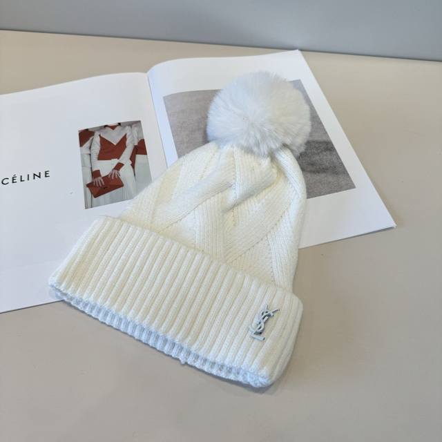 Ysl Saint Laurent 2025 early spring new simple woolen hat, new arrival, big bran