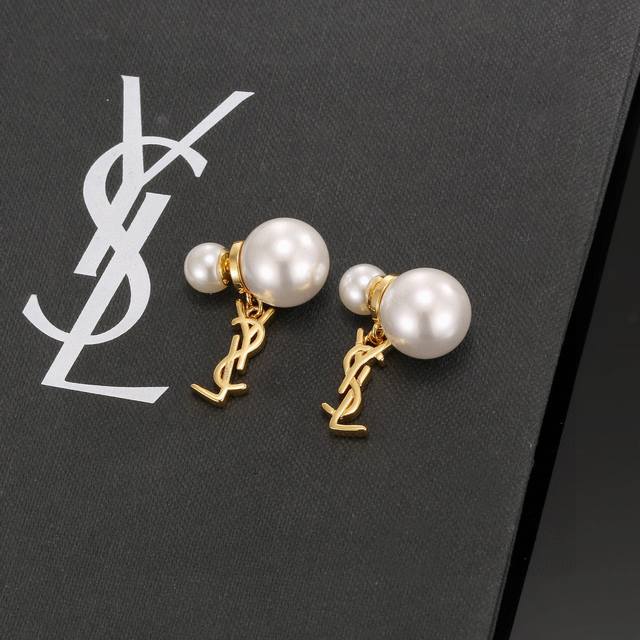 Ysl Saint Laurent earrings are classic, luxurious, fashionable, and versatile, j