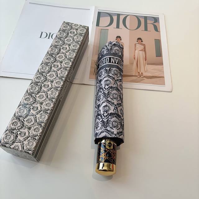 Dior tri-fold automatic folding umbrella, fashionable, original OEM quality, exq