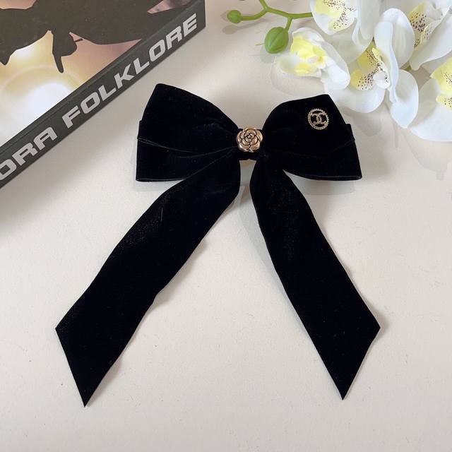 with packaging Chanel celebrity-style bow clip hair clip slingshot clip Interne
