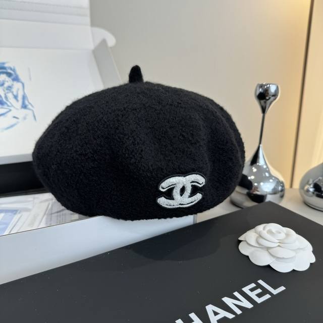 Chanel wool beret, pumpkin hat, 100% wool fabric, head circumference 57cm