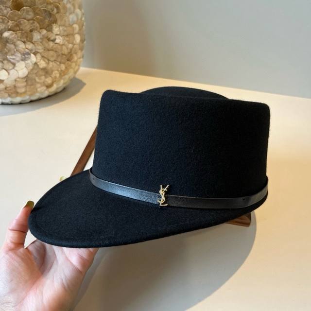 Ysl Saint Laurent woolen military cap, autumn and winter duckbill knight cap, 10