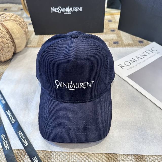 Ysl Saint Laurent letter embroidered baseball cap. This simple and casual baseba