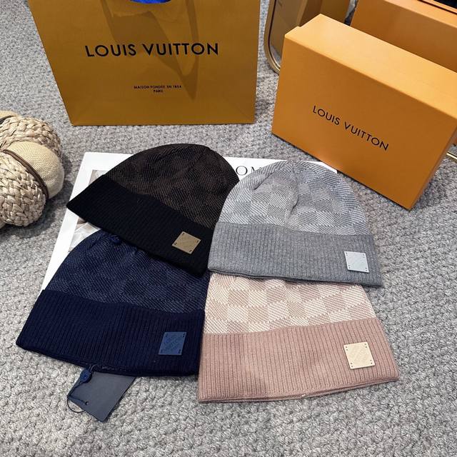 Lv Louis Vuitton counter goods, knitted wool hat, unisex style genuine mold