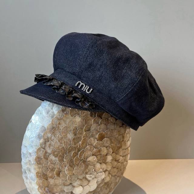 Miumiu new duckbill military cap, high-end custom made, head circumference 57cm