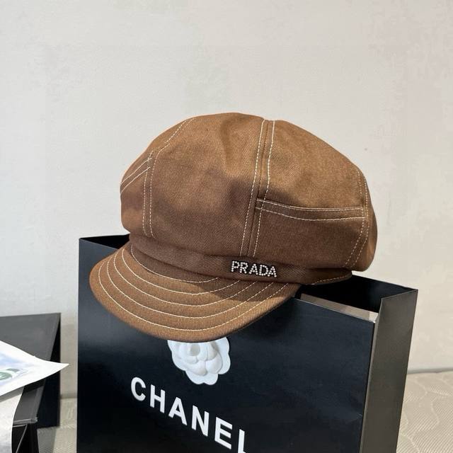 Prada new duckbill military cap, high-end custom made, head circumference 57cm