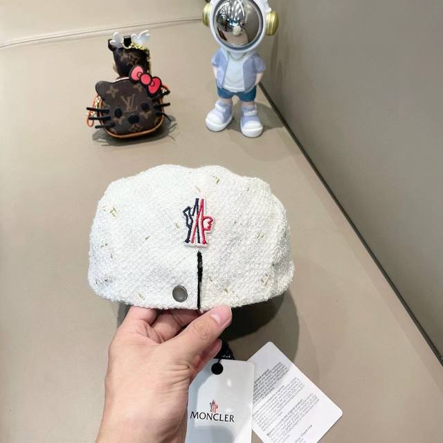 Moncler retro British style forward hat women's casual beret men's couple Korean