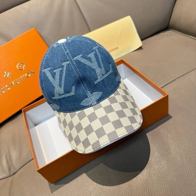 comes with a box bag, Lv Louis Vuitton new original baseball cap, large logo ja