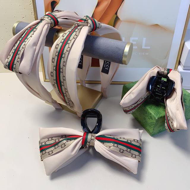 Gucci Gucci headband New ribbon satin light luxury style headband temperament ve