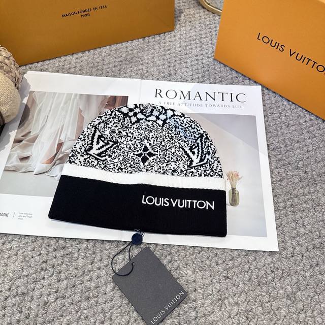Lv Louis Vuitton counter goods, knitted wool hat, unisex style genuine mold