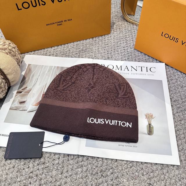 Lv Louis Vuitton counter goods, knitted wool hat, unisex style genuine mold