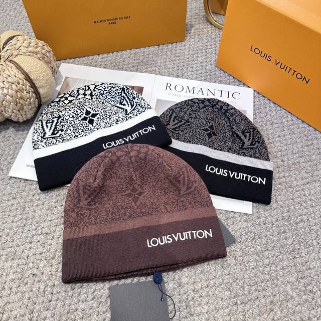 Lv Louis Vuitton counter goods, knitted wool hat, unisex style genuine mold