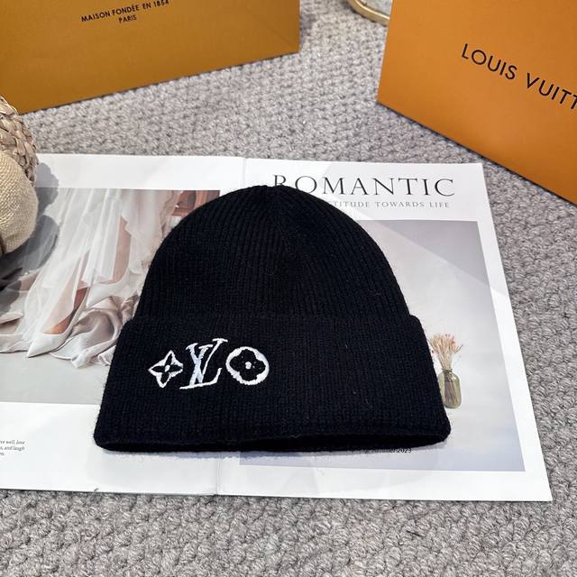 Lv Louis Vuitton counter goods, knitted wool hat, unisex style genuine mold
