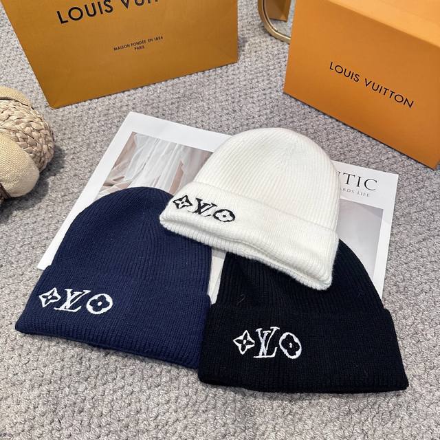 Lv Louis Vuitton counter goods, knitted wool hat, unisex style genuine mold