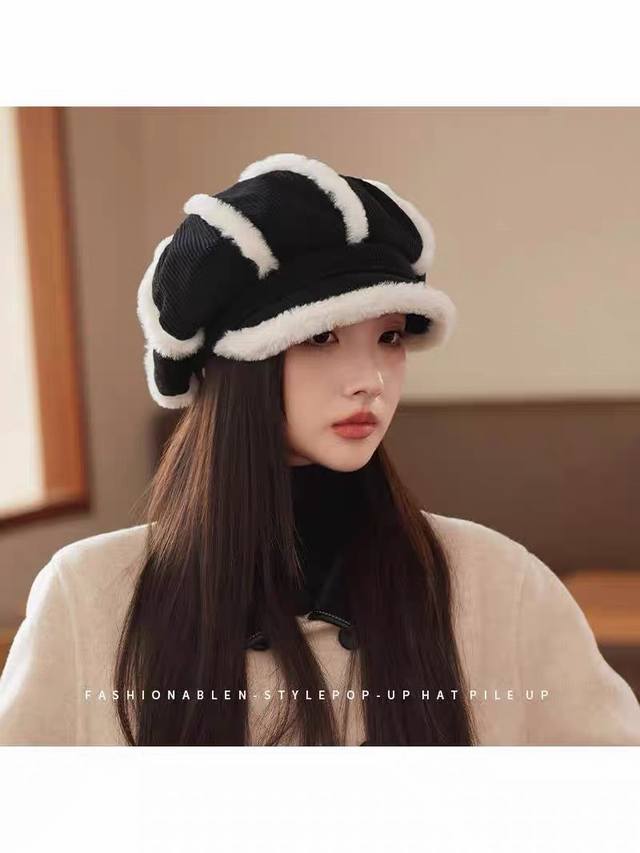 Chanel Chanel autumn and winter hat women's new fashion plush beret casual versa
