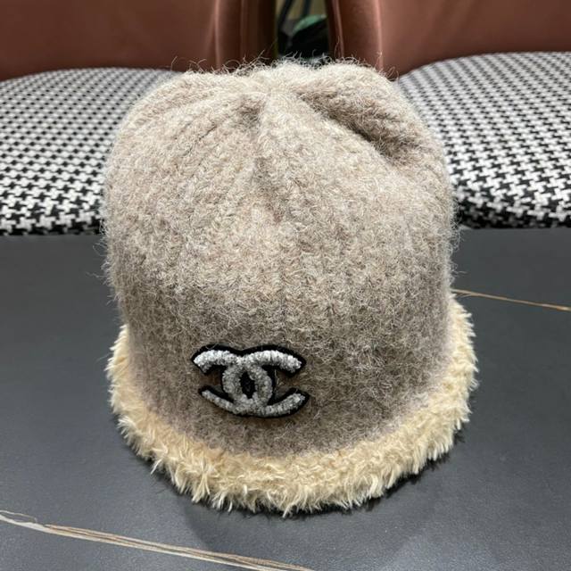 Chanel Chanel knitted wool bucket hat women's autumn and winter warm face small