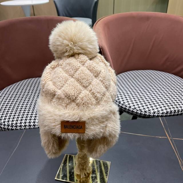 Balenciaga Paris Balenciaga Logo new knitted wool earmuffs Lei Feng hat, a must-