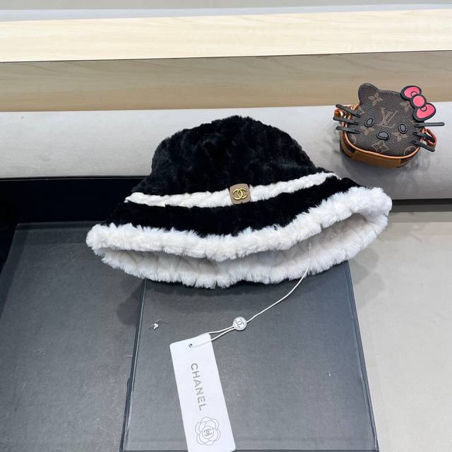 Chanel plush fisherman hat women's new autumn and winter all-match small fragran