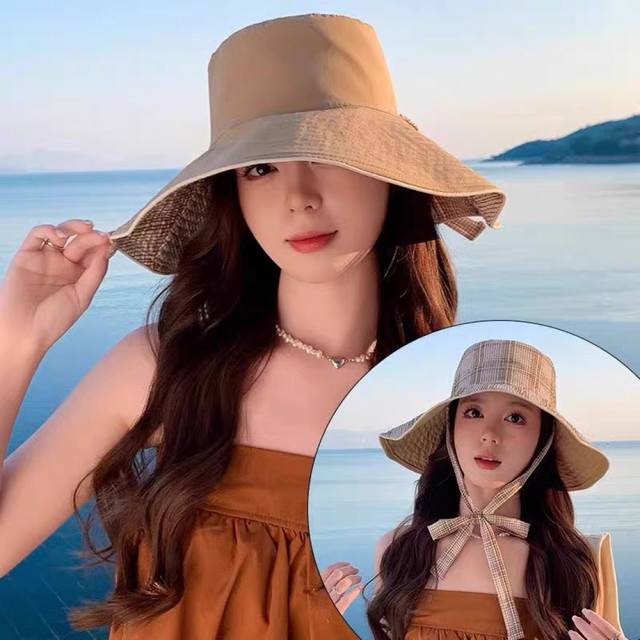 prada Prada Korean version of the sun hat women's outdoor summer double-sided ca