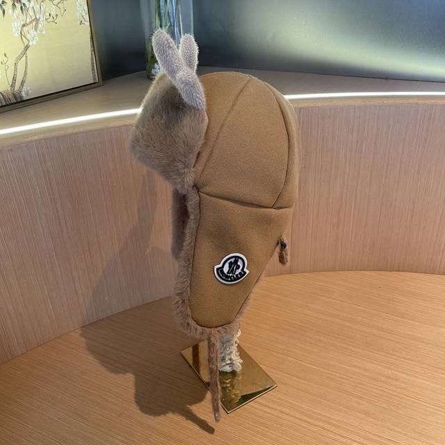 Moncler new winter warm deer antler Lei Feng hat, thickened windproof earmuffs h