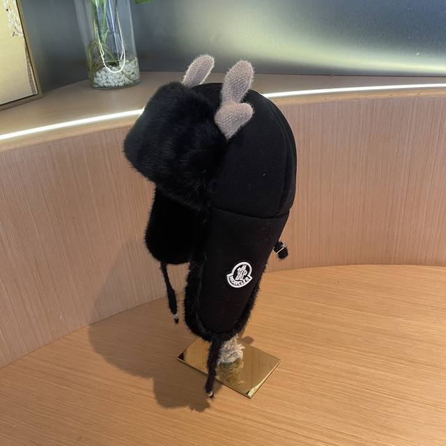 Moncler new winter warm deer antler Lei Feng hat, thickened windproof earmuffs h
