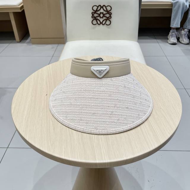 prada Prada new hollow top headband sun hat, adjustable, head circumference 57cm