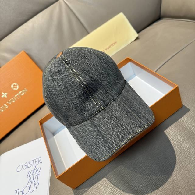 comes with a box bag, Lv Louis Vuitton new original baseball cap, large logo em