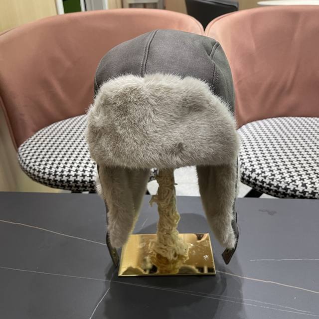 Moncler knitted hat women's 2025 winter thickened velvet warm Lei Feng hat cycli