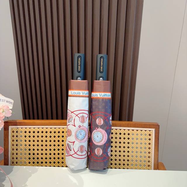 Louis Vuitton tri-fold automatic folding umbrella with new coating technology an