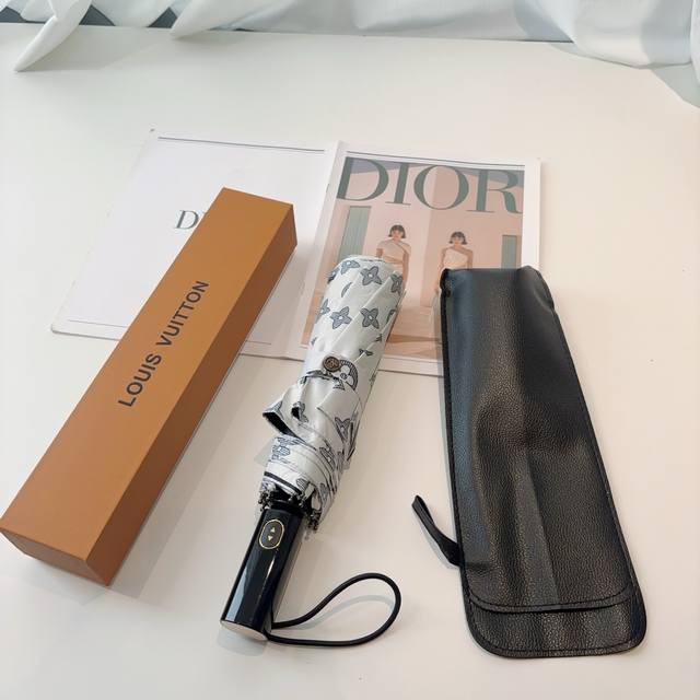 Louis Vuitton tri-fold automatic folding umbrella with new coating technology an
