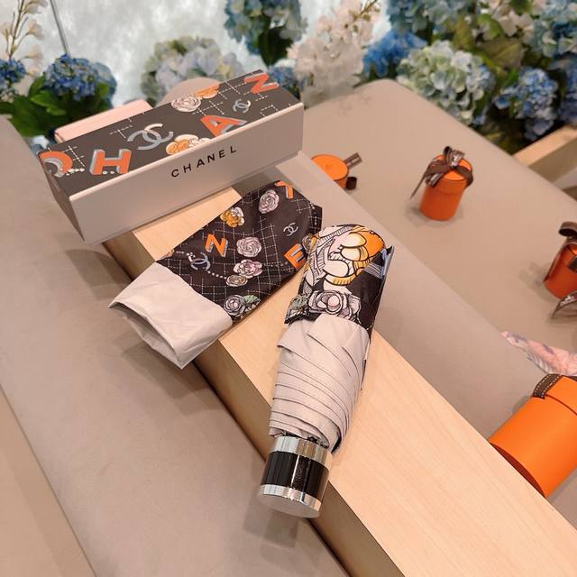 Chanel 50% off manual folding umbrella made of Taiwan imported UV anti-ultraviol