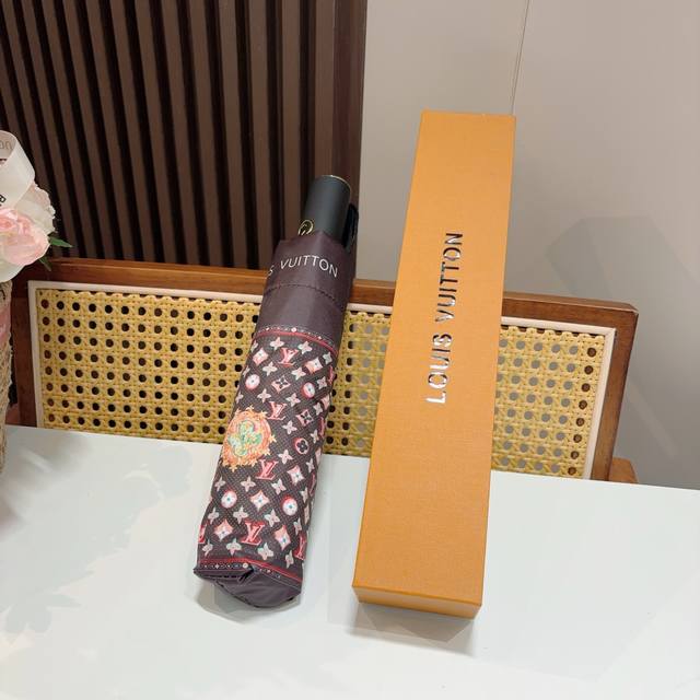 Louis Vuitton tri-fold automatic folding umbrella with new coating technology an