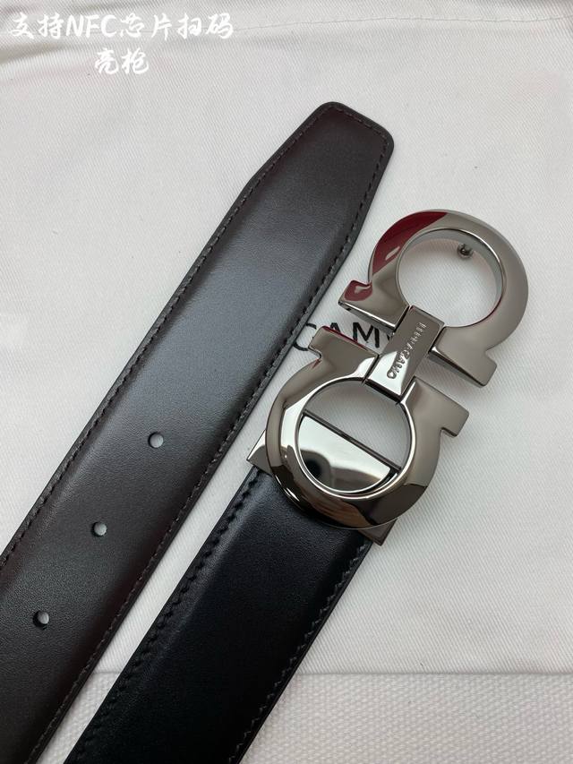 f3.5Cm High-end custom men's belt, double-sided imported cowhide, you can choose