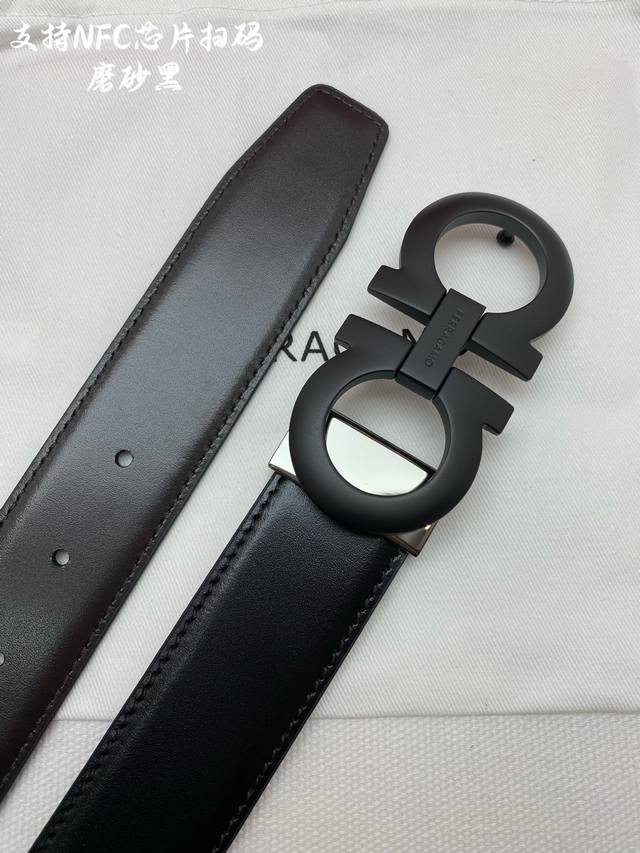 f3.5Cm High-end custom men's belt, double-sided imported cowhide, you can choose