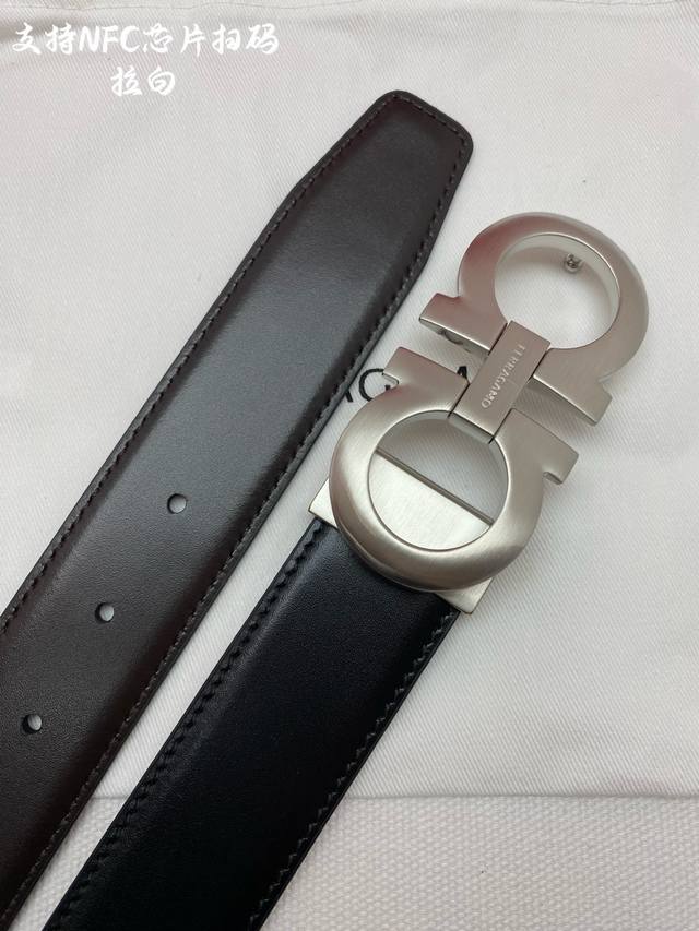 f3.5Cm High-end custom men's belt, double-sided imported cowhide, you can choose