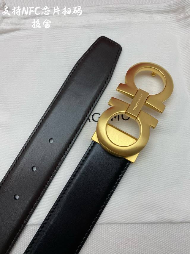 f3.5Cm High-end custom men's belt, double-sided imported cowhide, you can choose