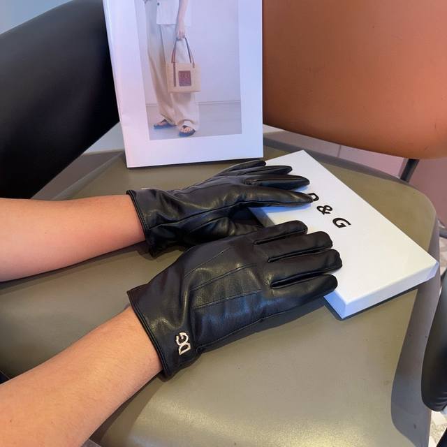 Dg Men's New Sheepskin Gloves, Fashionable Gloves, Warm in Autumn and Winter wit