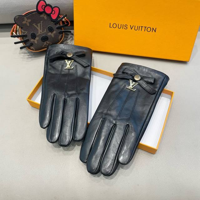 New exclusive women's touch screen women's gloves Lv original quality official
