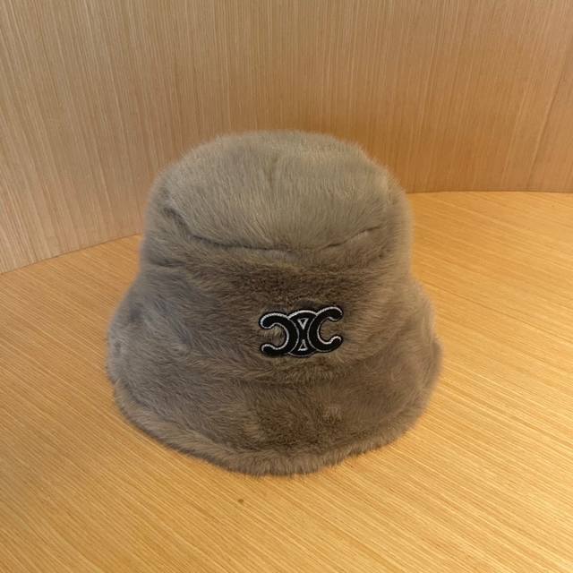 Celine Celine Plush Women's Autumn and Winter Bucket Hat