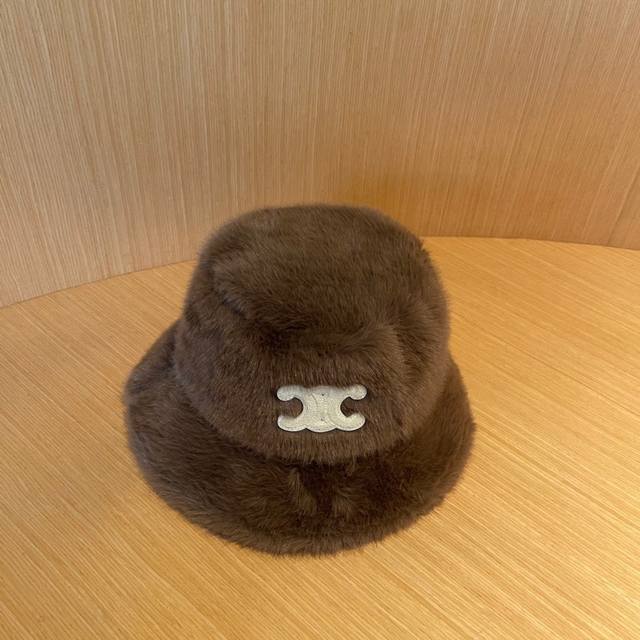 Celine Celine Plush Women's Autumn and Winter Bucket Hat