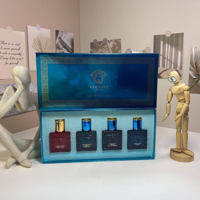 Original quality Versace Eros medium sample four-piece set 30Ml*4, with spray n